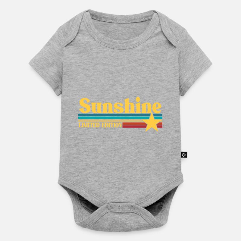 Rétro Soleil - Body à manches courtes Premium Bébé - gris chiné