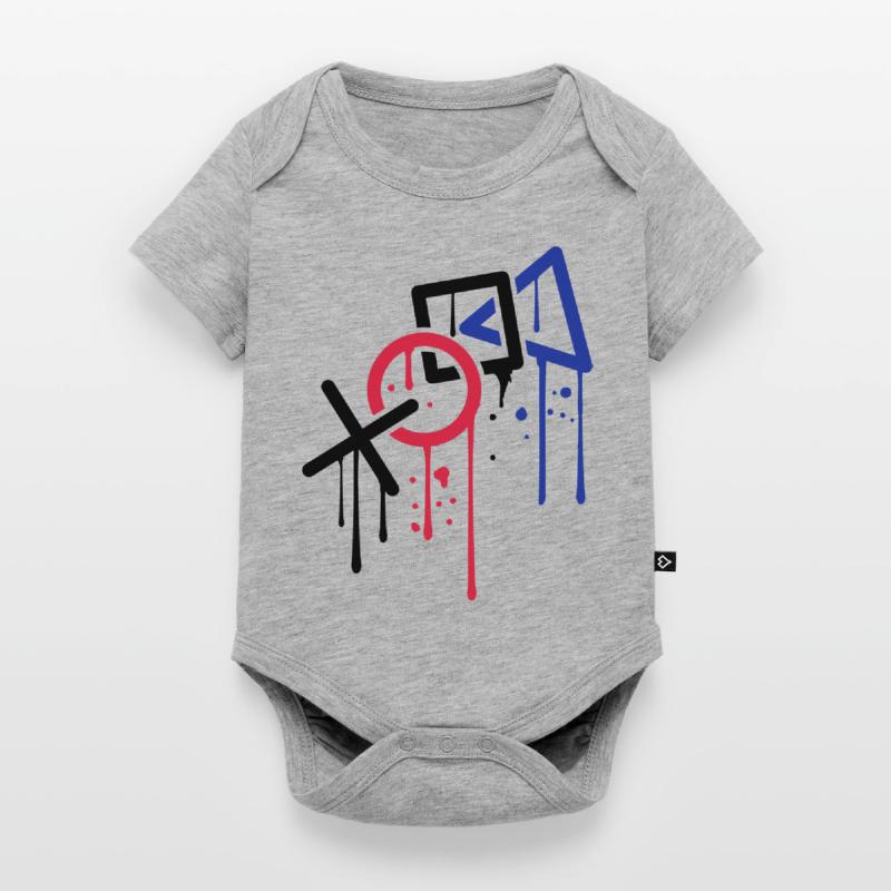 drop graffiti controller silhouette cool x square Baby Premium short-sleeve bodysuit