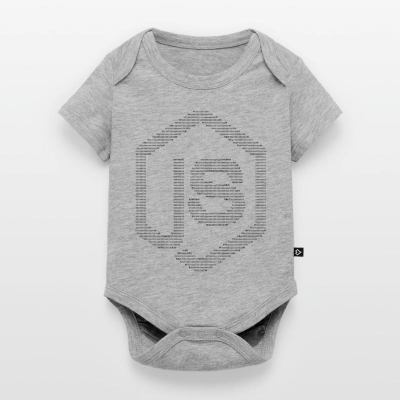 JavaScript Node.js ASCII-Logo (schwarz) Baby Premium Kurzarmbody