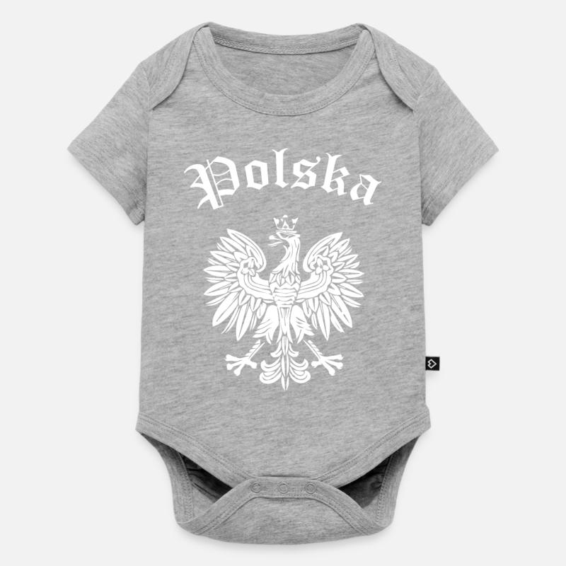 Pologne - Body à manches courtes Premium Bébé - gris chiné