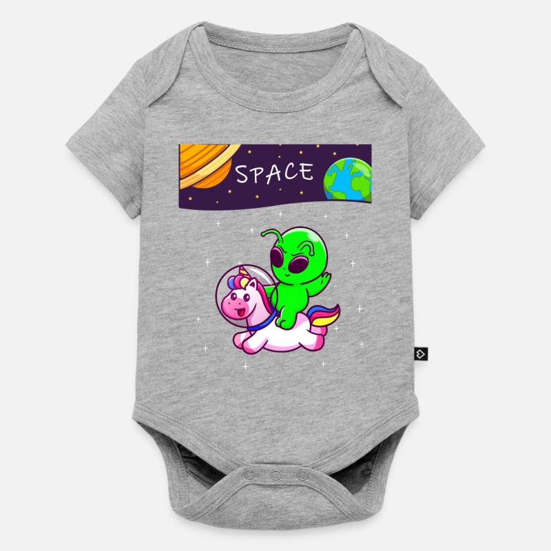 Espace - Body à manches courtes Premium Bébé - gris chiné
