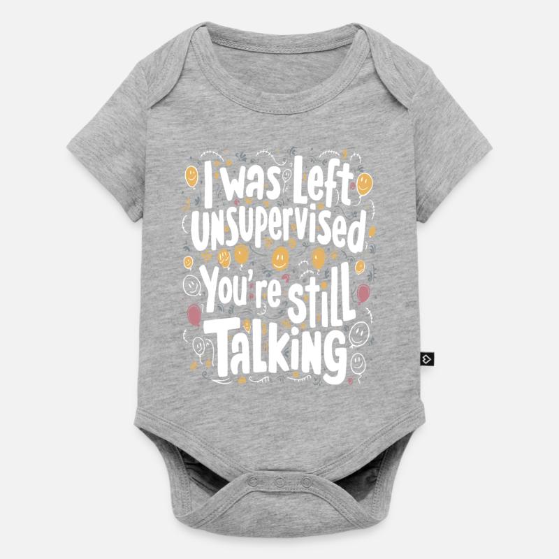 I Was Left Unsupervised - Baby Premium short-sleeve bodysuit - heather grey