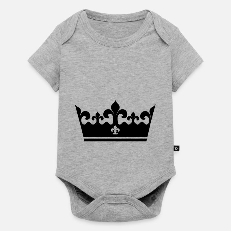 crown - Baby Premium short-sleeve bodysuit - heather grey