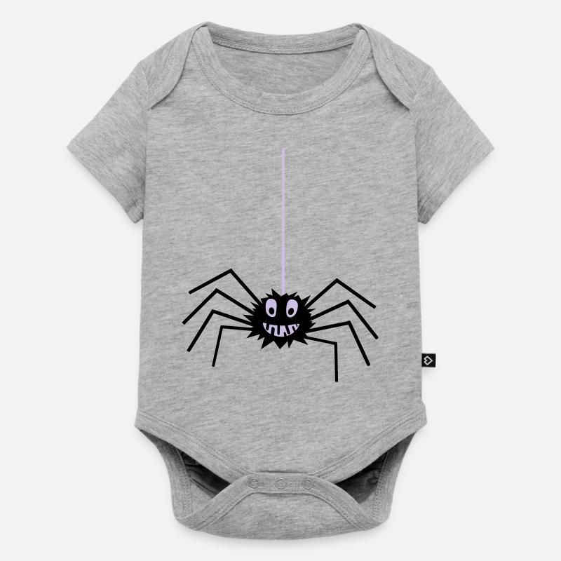 Spider on a string - Baby Premium short-sleeve bodysuit - heather grey