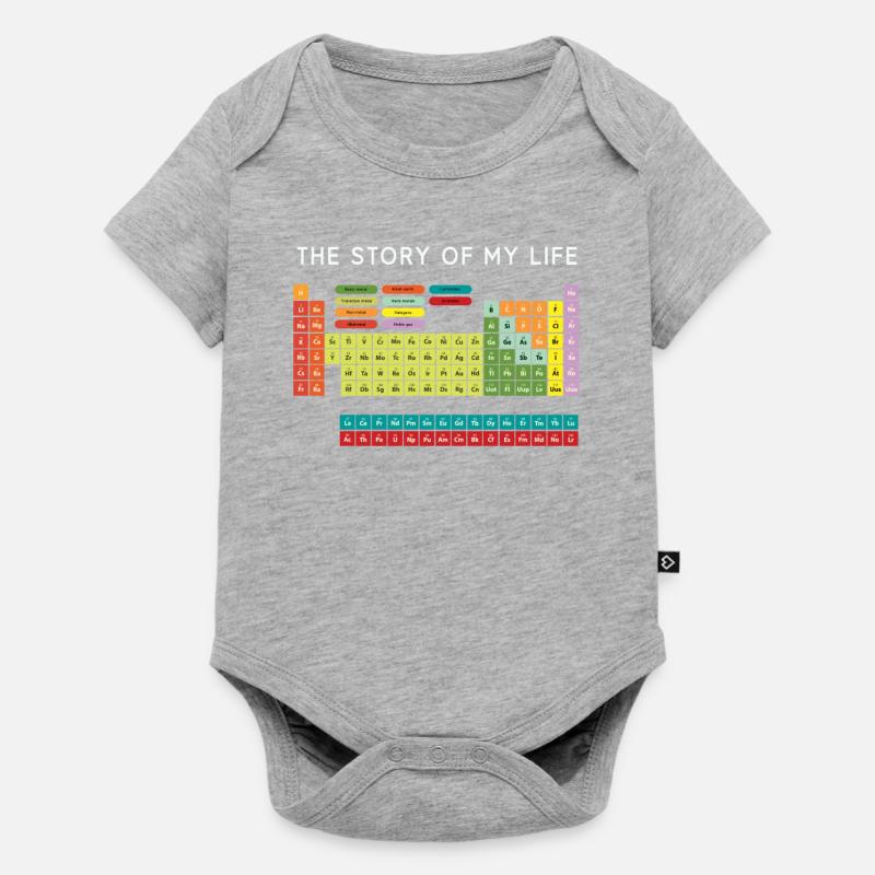 Chimiste Éléments Science Cool Fun Gift - Body à manches courtes Premium Bébé - gris chiné