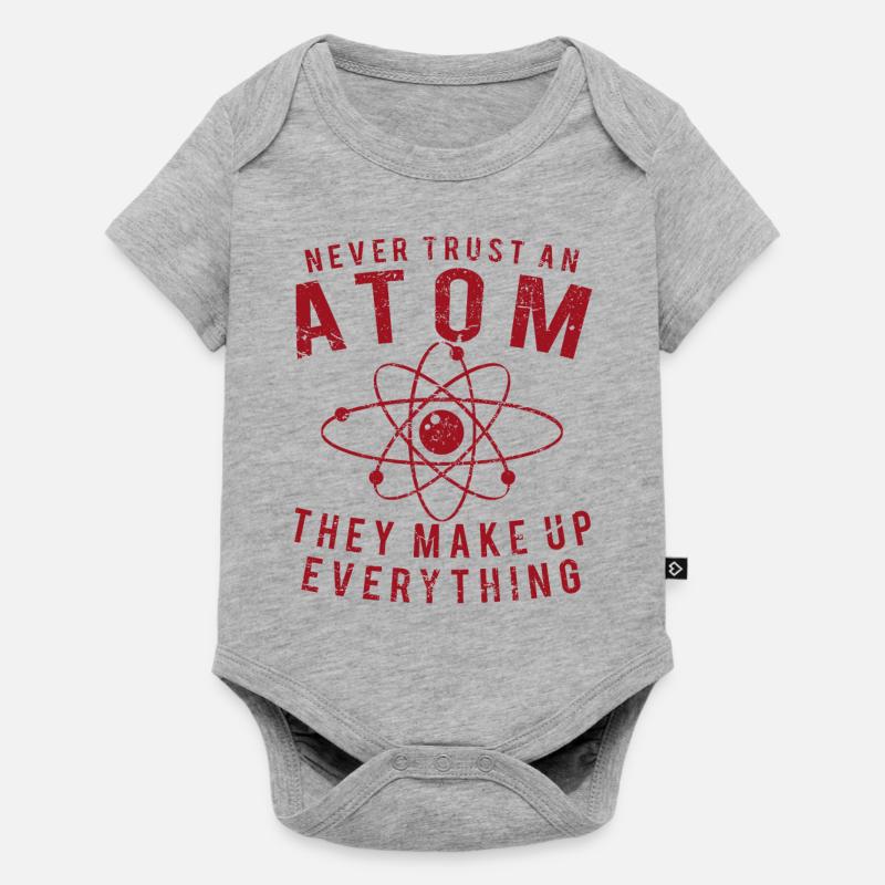atome - Body à manches courtes Premium Bébé - gris chiné