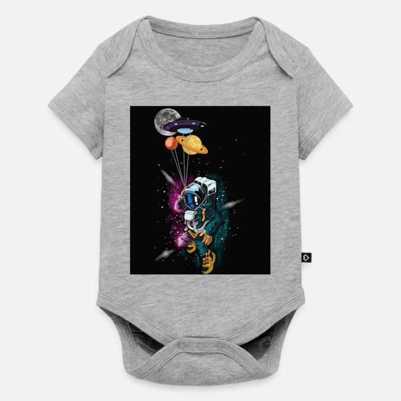 Astronaute spatial - Body à manches courtes Premium Bébé - gris chiné
