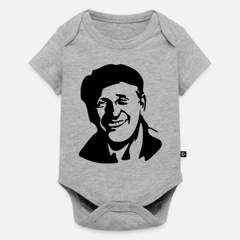 bourvil - Body à manches courtes Premium Bébé - gris chiné