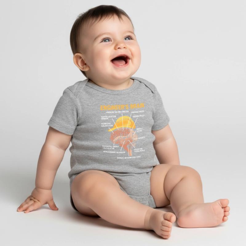 Engineer Brain Mechanical Engineering Electrical Engineering Baby Premium short-sleeve bodysuit