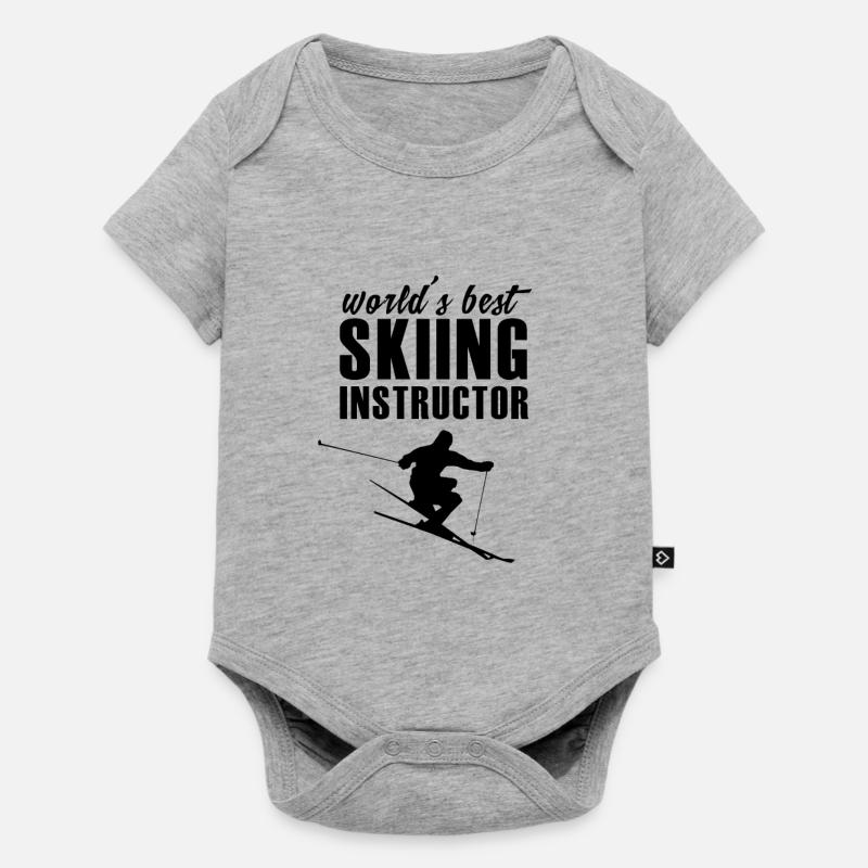 Ski Skiing Ski Instructor Ski Instructor Ski Instructor - Baby Premium short-sleeve bodysuit - heather grey