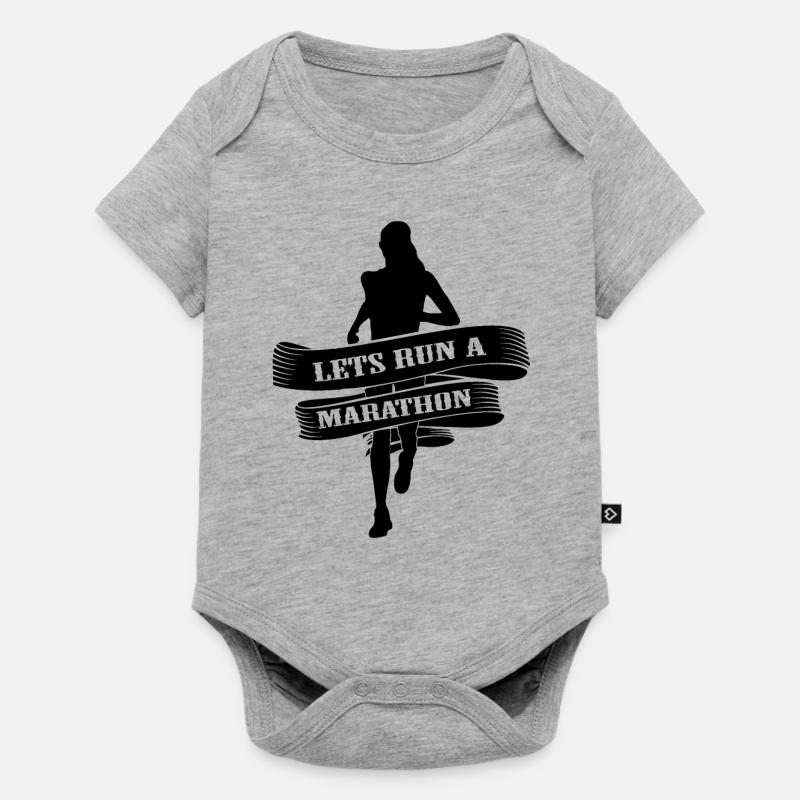 Marathon - Body à manches courtes Premium Bébé - gris chiné