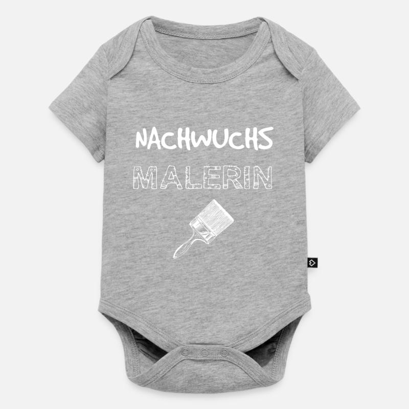 Nachwuchs Malerin - Beruf Maler Geschenk Geburt - Baby Premium Kurzarmbody - Grau meliert