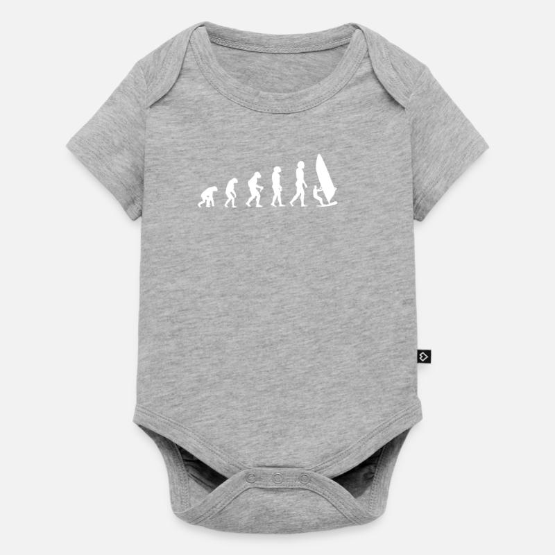 évolution de la planche à voile - Body à manches courtes Premium Bébé - gris chiné