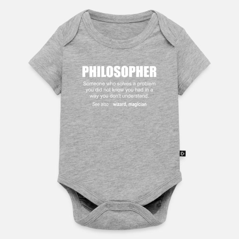 Philosopher Description - Baby Premium Kurzarmbody - Grau meliert