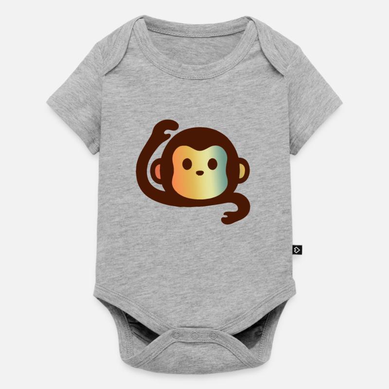 Singe singe singe singe - Body à manches courtes Premium Bébé - gris chiné