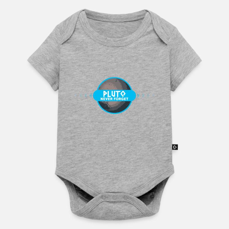 Never forget Pluto - Baby Premium short-sleeve bodysuit - heather grey