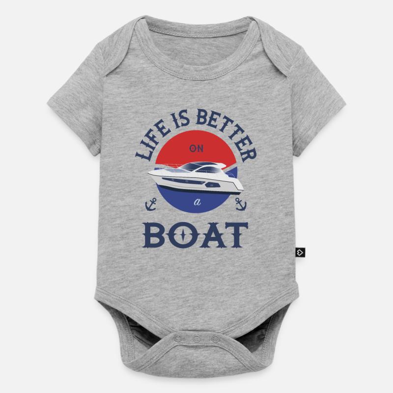Boot Life is better - Body à manches courtes Premium Bébé - gris chiné