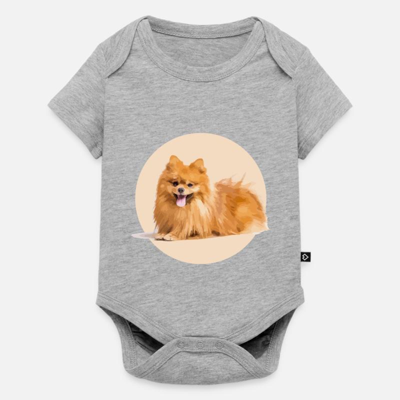 Spitz Rouge - Body à manches courtes Premium Bébé - gris chiné