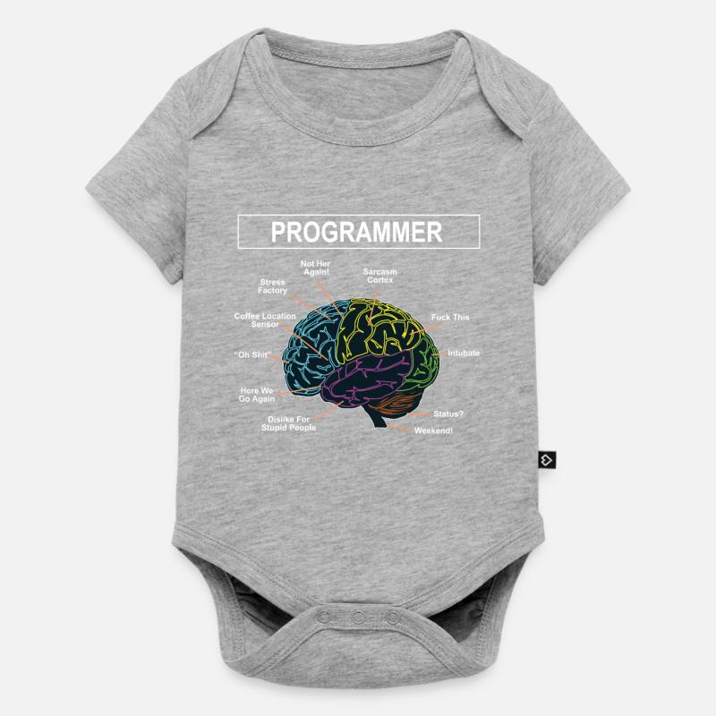 Programmierer - Baby Premium Kurzarmbody - Grau meliert