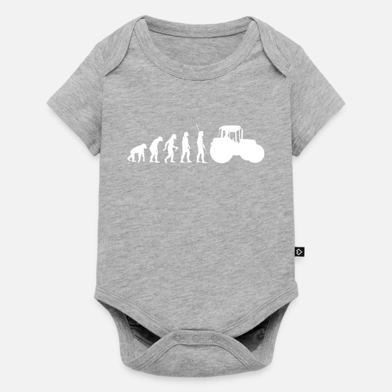 Tracteur Evolution - Body à manches courtes Premium Bébé - gris chiné