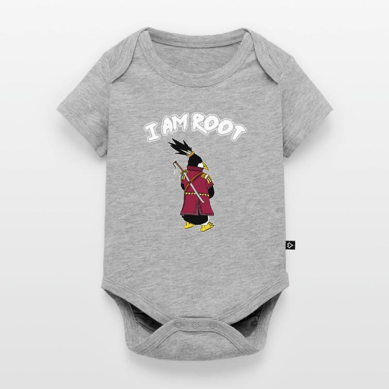 Linux Penguin I Am Root Geeks Nerd Computer Ninja Baby Premium short-sleeve bodysuit