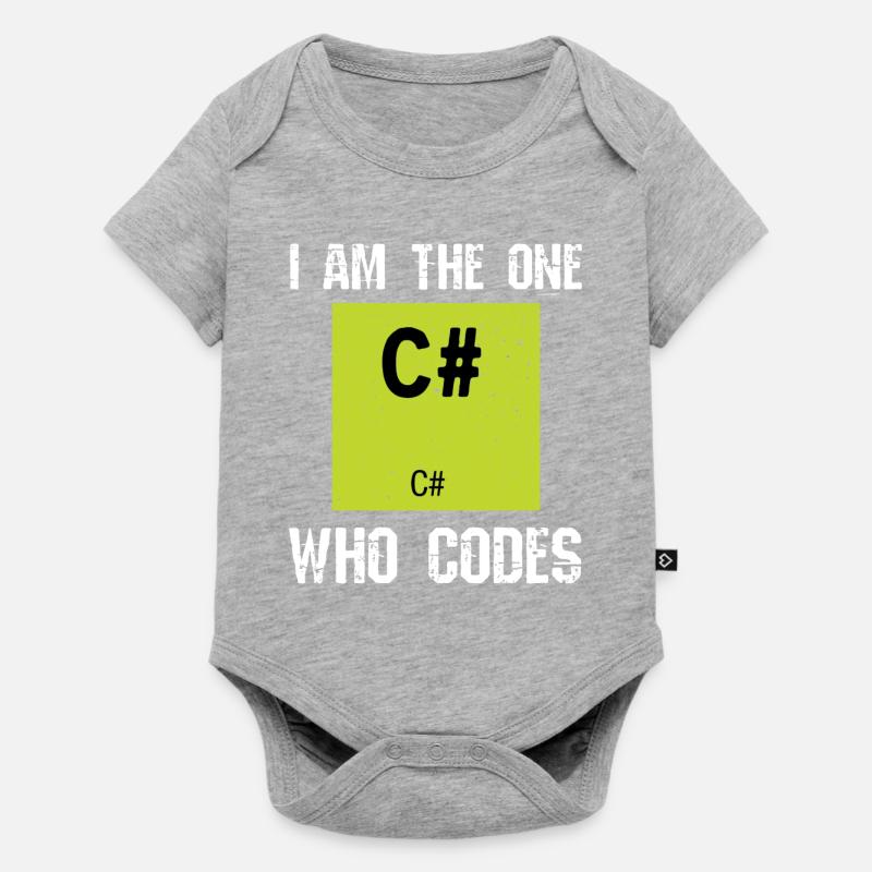 Programming C # Codes - Baby Premium short-sleeve bodysuit - heather grey