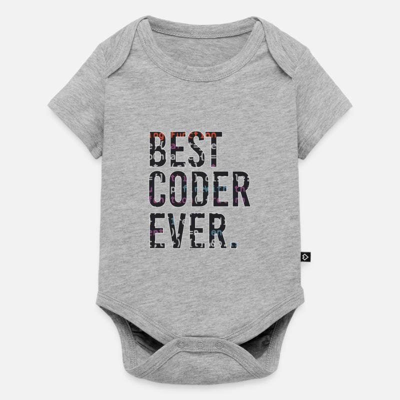 Best programmer code coder - Baby Premium short-sleeve bodysuit - heather grey