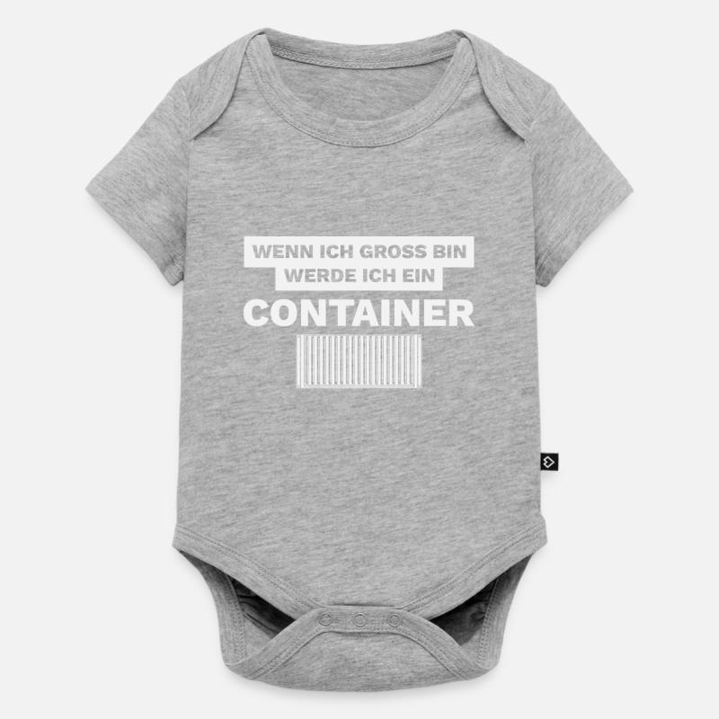 Container HO Modellbahn Spruch - Baby Premium Kurzarmbody - Grau meliert