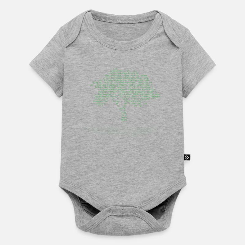 Coding Computer Programmer Tree - Baby Premium Kurzarmbody - Grau meliert