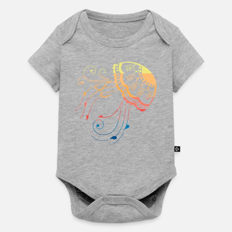 Méduse méduse méduse - Body à manches courtes Premium Bébé - gris chiné