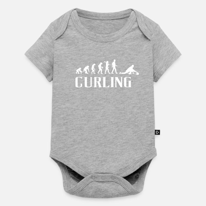Idée actuelle Curling Evolution - Body à manches courtes Premium Bébé - gris chiné