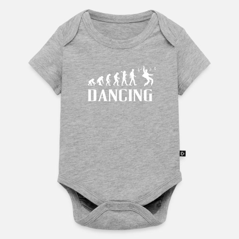 Dancing Evolution Present Idea - Baby Premium Kurzarmbody - Grau meliert