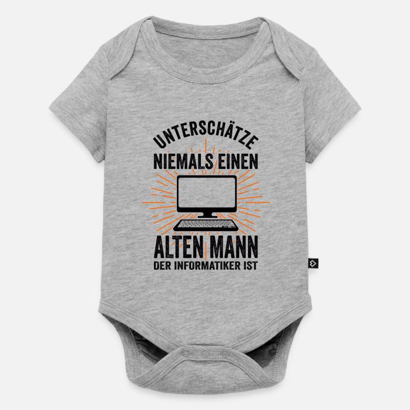 Informatiker Admin Informatik Lustige Sprüche - Baby Premium Kurzarmbody - Grau meliert
