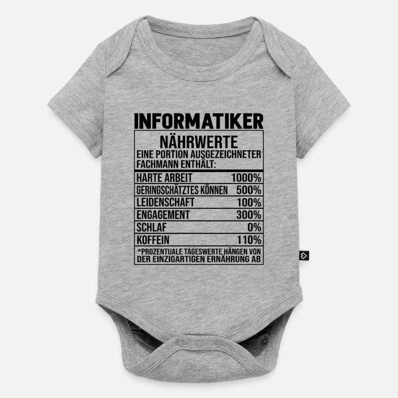 Programmierer Informatiker Informatik - Baby Premium Kurzarmbody - Grau meliert