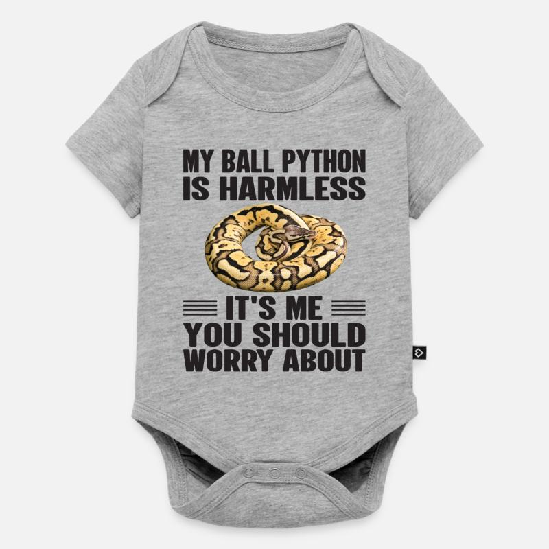 Es Ist Mir Sorgen - Ball Python Snake - Baby Premium Kurzarmbody - Grau meliert