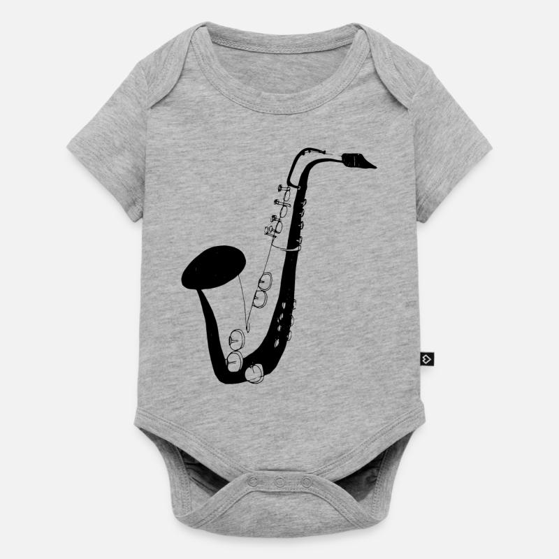 Saxophone - Body à manches courtes Premium Bébé - gris chiné