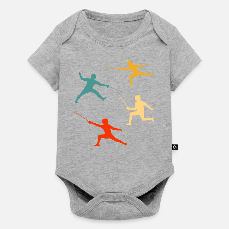 Escrime - Body à manches courtes Premium Bébé - gris chiné