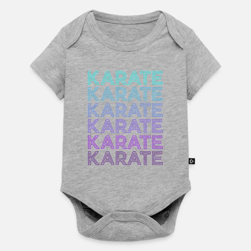 Karaté Rétro - Body à manches courtes Premium Bébé - gris chiné
