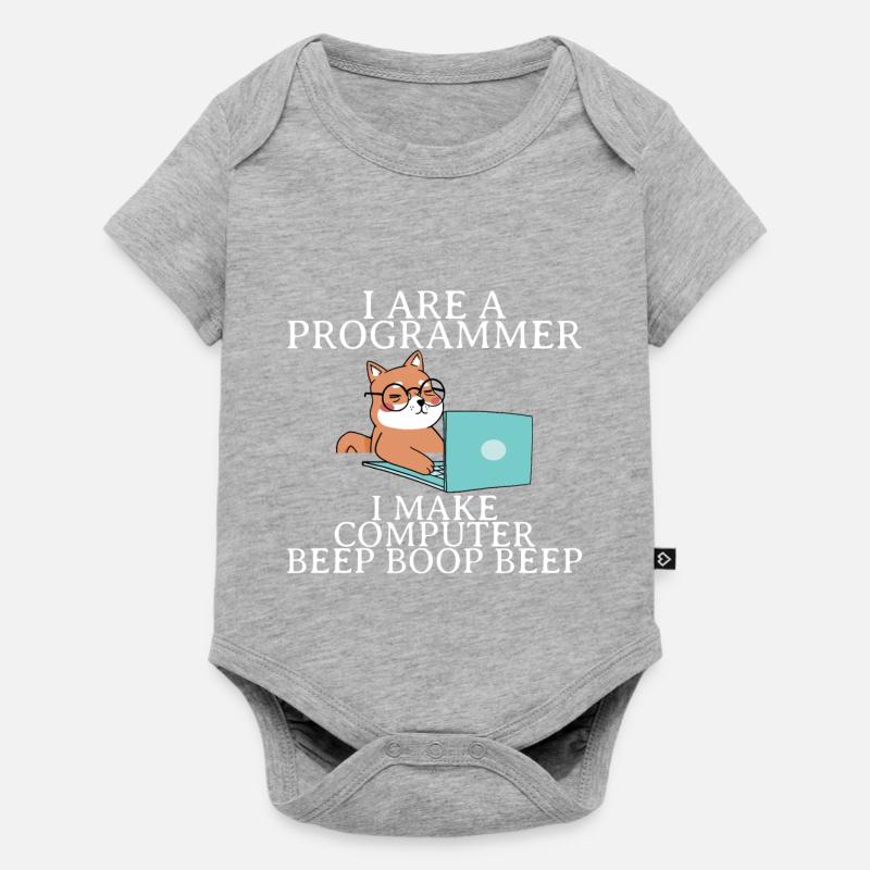I Are A Programmer I Make Computer Beep Boop Beep4 - Baby Premium Kurzarmbody - Grau meliert