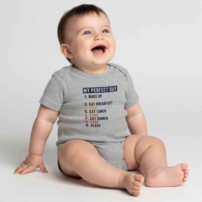 Coding Perfect Day Coder Engineer Software Baby Premium short-sleeve bodysuit