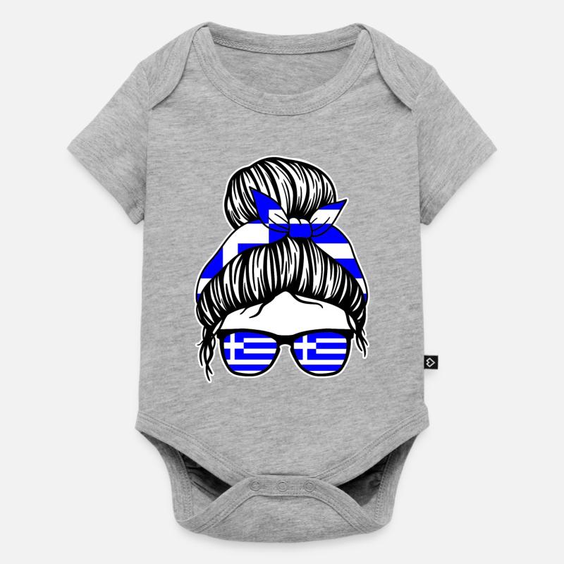 Grèce grecque Grèce - Body à manches courtes Premium Bébé - gris chiné