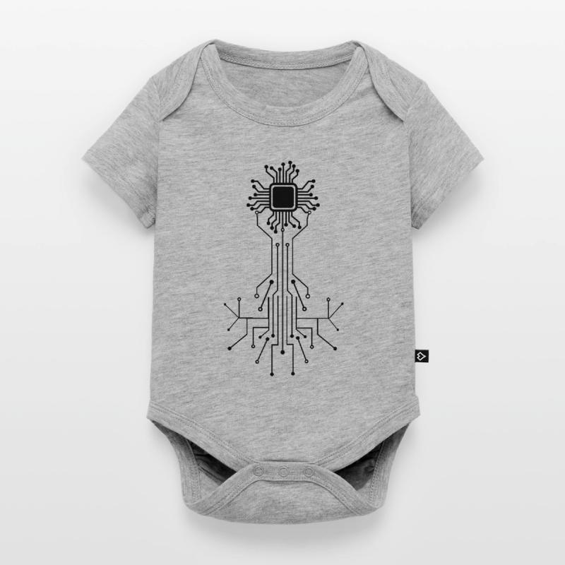 Anatomical Heart CPU Processor Computer Programmer Baby Premium short-sleeve bodysuit