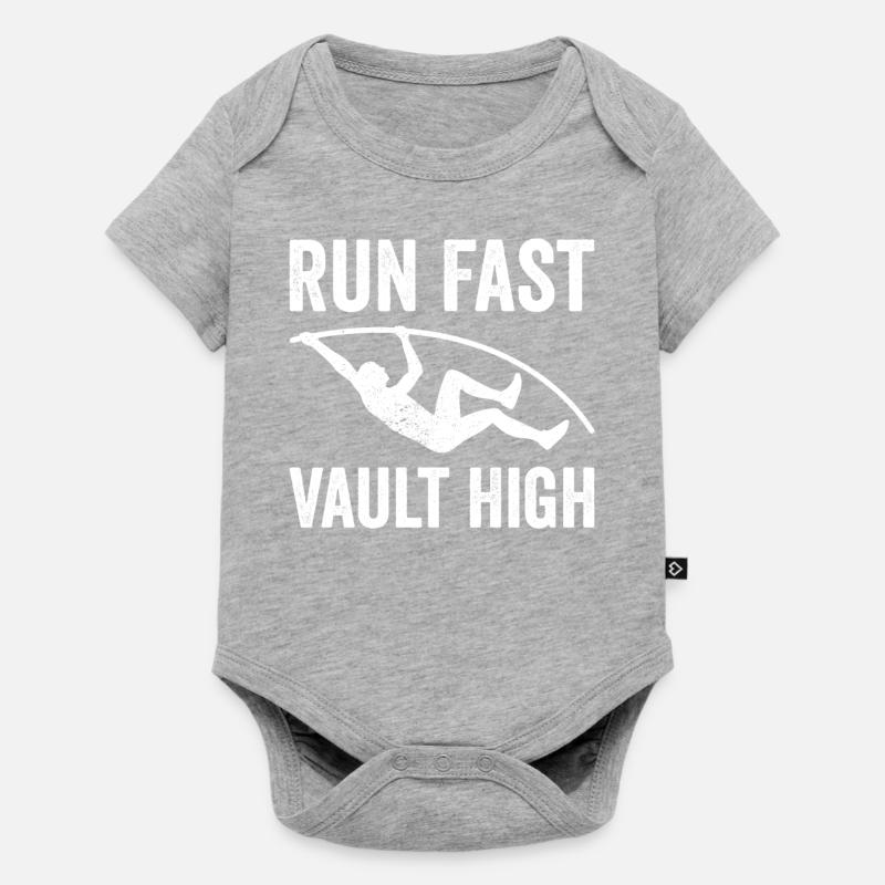 Fun Pole Vault Pole Vault - Baby Premium short-sleeve bodysuit - heather grey