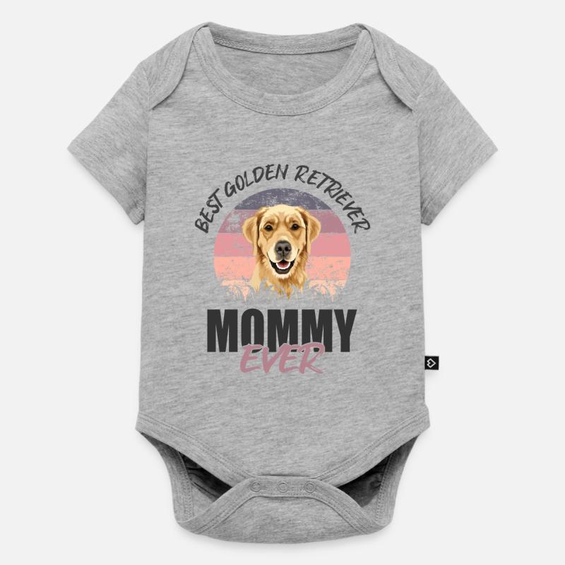 Golden Retrievers - Body à manches courtes Premium Bébé - gris chiné