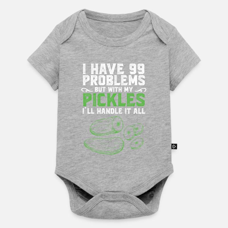 J’ai des problèmes mais avec mes cornichons - Body à manches courtes Premium Bébé - gris chiné