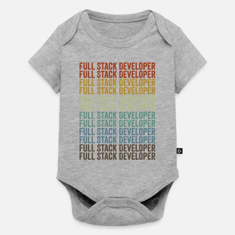 Full Stack Entwickler Coding Programmierer Full St - Baby Premium Kurzarmbody - Grau meliert