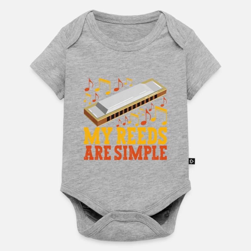 Harmonica Harmonica - Baby Premium short-sleeve bodysuit - heather grey