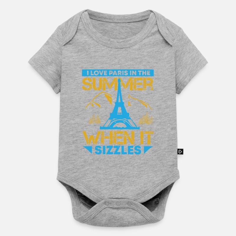 J’AIME PARIS EN ÉTÉ QUAND ÇA GRÉSILLE - Body à manches courtes Premium Bébé - gris chiné