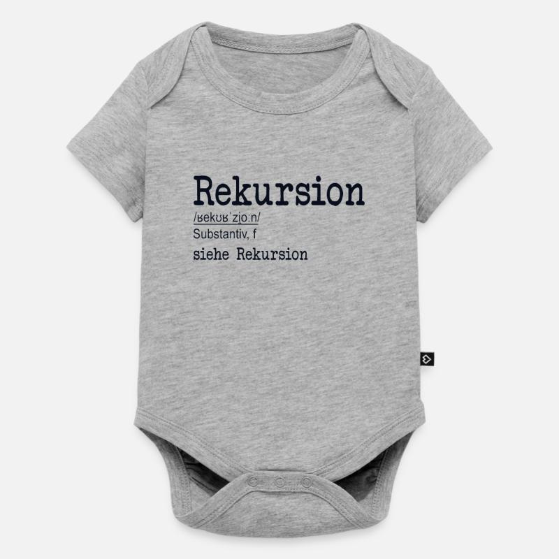 Rekursion Definition Softwareentwickler Coder - Baby Premium Kurzarmbody - Grau meliert