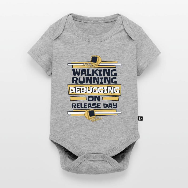 Walking Running Debugging Release Day Coder Body à manches courtes Premium Bébé